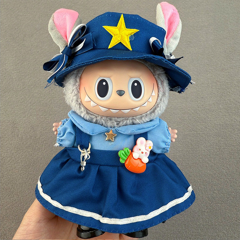 Bonitos conjuntos de Ropa y zapatos para muñecas:Accesorios para labubu de 17cm (Muñeca no incluida)